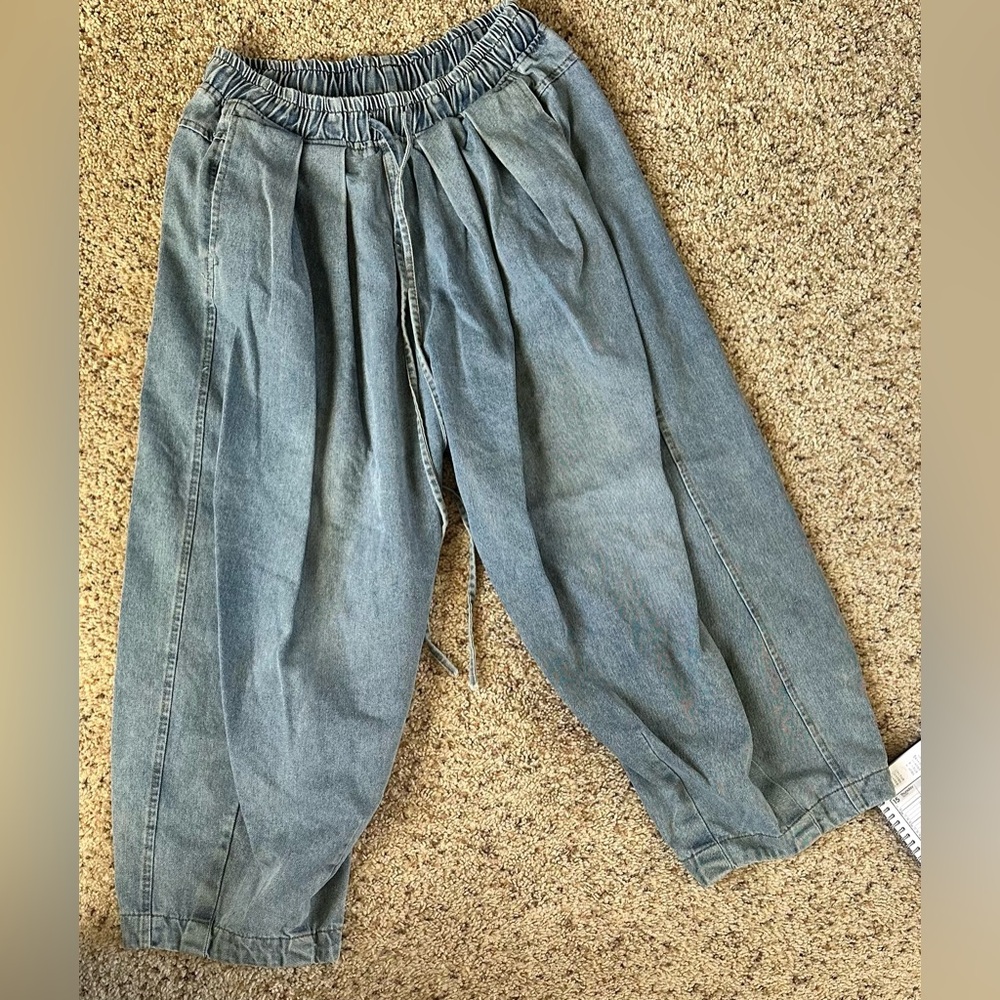 Drawstring barrel Jean size L